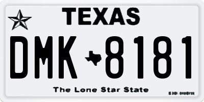 TX license plate DMK8181