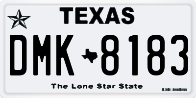 TX license plate DMK8183