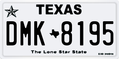TX license plate DMK8195