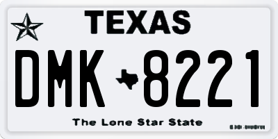 TX license plate DMK8221