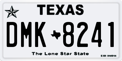 TX license plate DMK8241