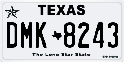TX license plate DMK8243