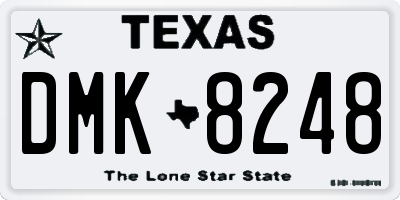 TX license plate DMK8248