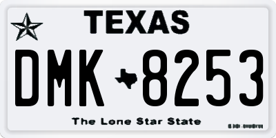 TX license plate DMK8253