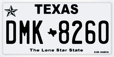 TX license plate DMK8260
