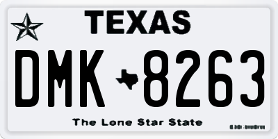 TX license plate DMK8263
