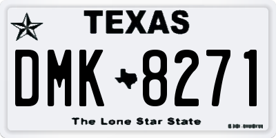 TX license plate DMK8271