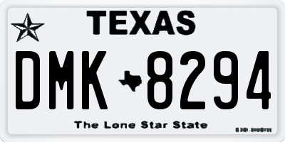 TX license plate DMK8294