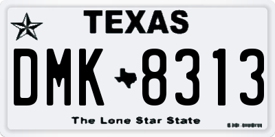 TX license plate DMK8313