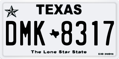 TX license plate DMK8317