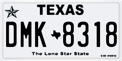 TX license plate DMK8318