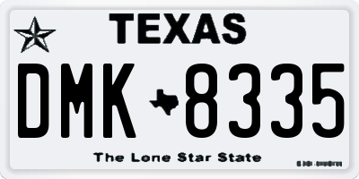 TX license plate DMK8335