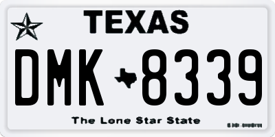 TX license plate DMK8339