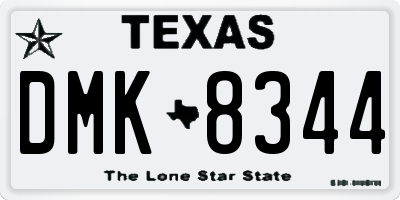 TX license plate DMK8344