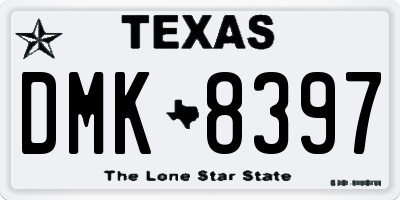 TX license plate DMK8397