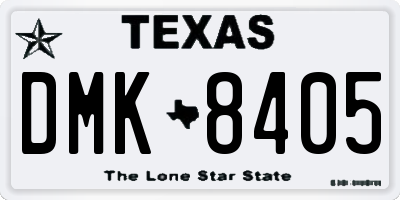TX license plate DMK8405