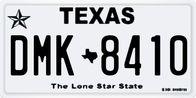 TX license plate DMK8410