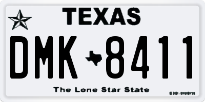 TX license plate DMK8411
