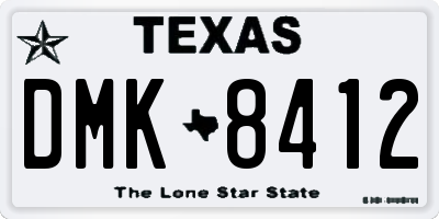 TX license plate DMK8412