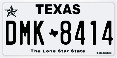 TX license plate DMK8414
