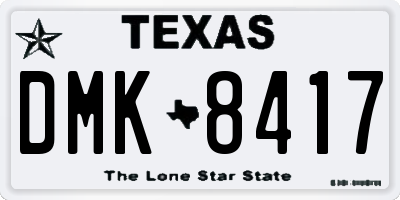 TX license plate DMK8417