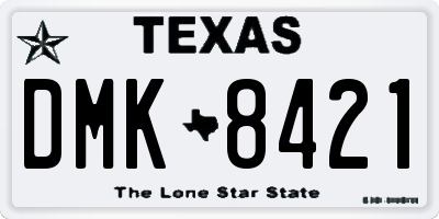 TX license plate DMK8421