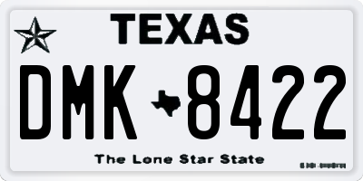 TX license plate DMK8422