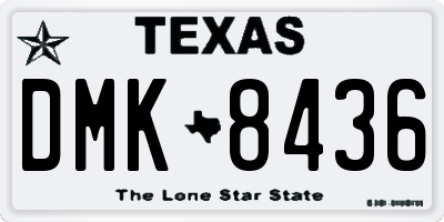 TX license plate DMK8436