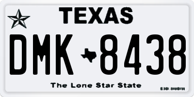 TX license plate DMK8438