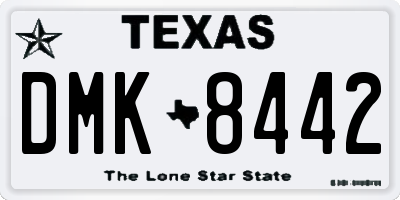 TX license plate DMK8442