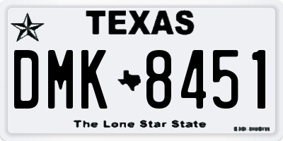 TX license plate DMK8451