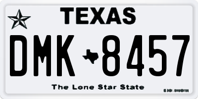 TX license plate DMK8457