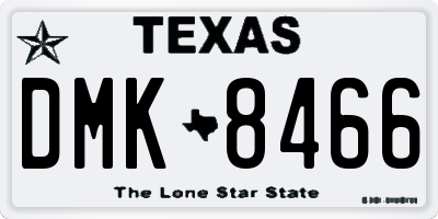 TX license plate DMK8466