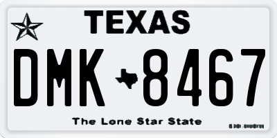 TX license plate DMK8467