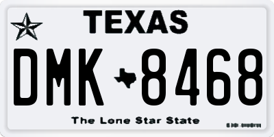TX license plate DMK8468