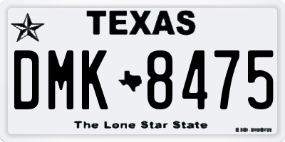 TX license plate DMK8475