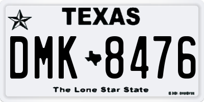 TX license plate DMK8476