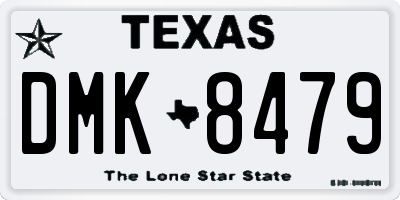 TX license plate DMK8479