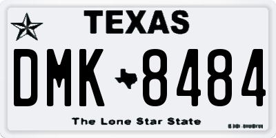 TX license plate DMK8484