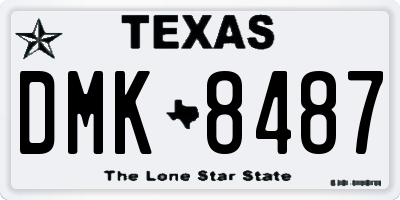 TX license plate DMK8487