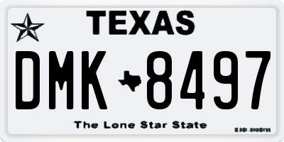 TX license plate DMK8497
