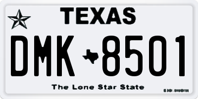TX license plate DMK8501