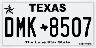 TX license plate DMK8507