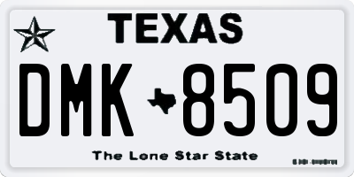 TX license plate DMK8509