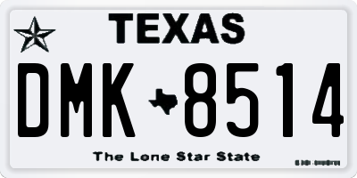 TX license plate DMK8514