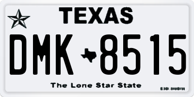 TX license plate DMK8515