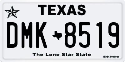 TX license plate DMK8519