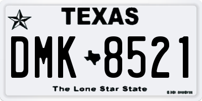 TX license plate DMK8521