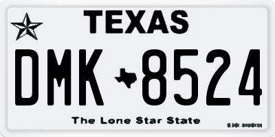 TX license plate DMK8524