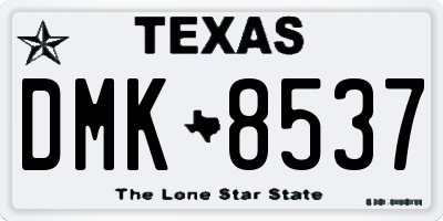 TX license plate DMK8537